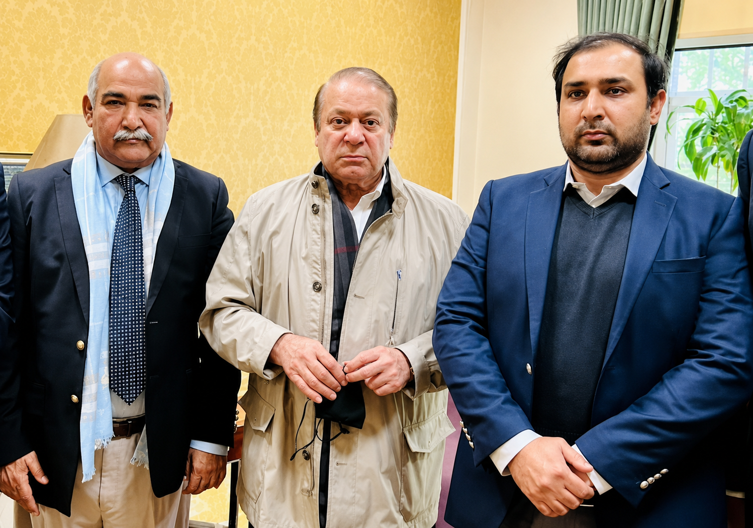 Rana Khizer Hayat with senior party leadership